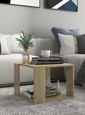 VidaXL Salontafel 40x40x30 cm bewerkt hout sonoma eikenkleurig