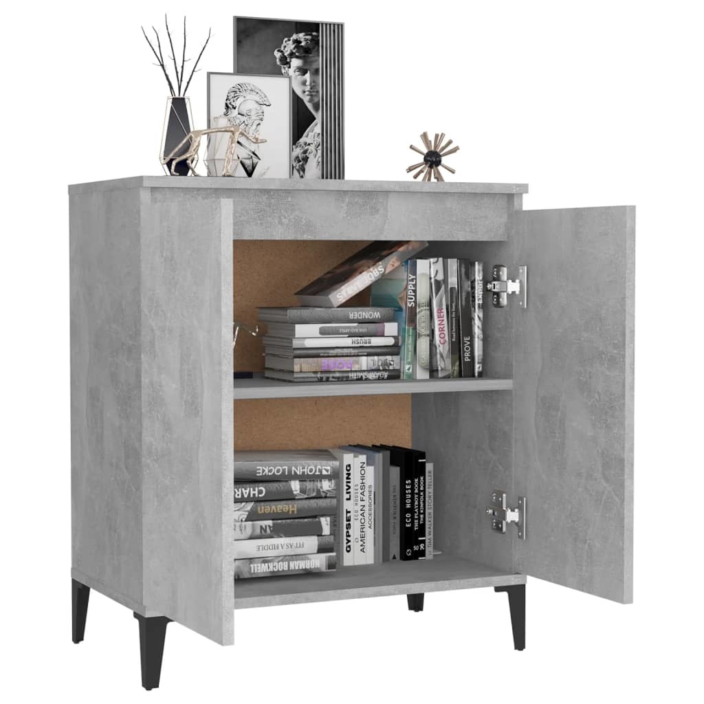 VidaXL Dressoir 60x35x70 cm spaanplaat betongrijs