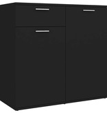 VidaXL Dressoir 80x36x75 cm spaanplaat zwart