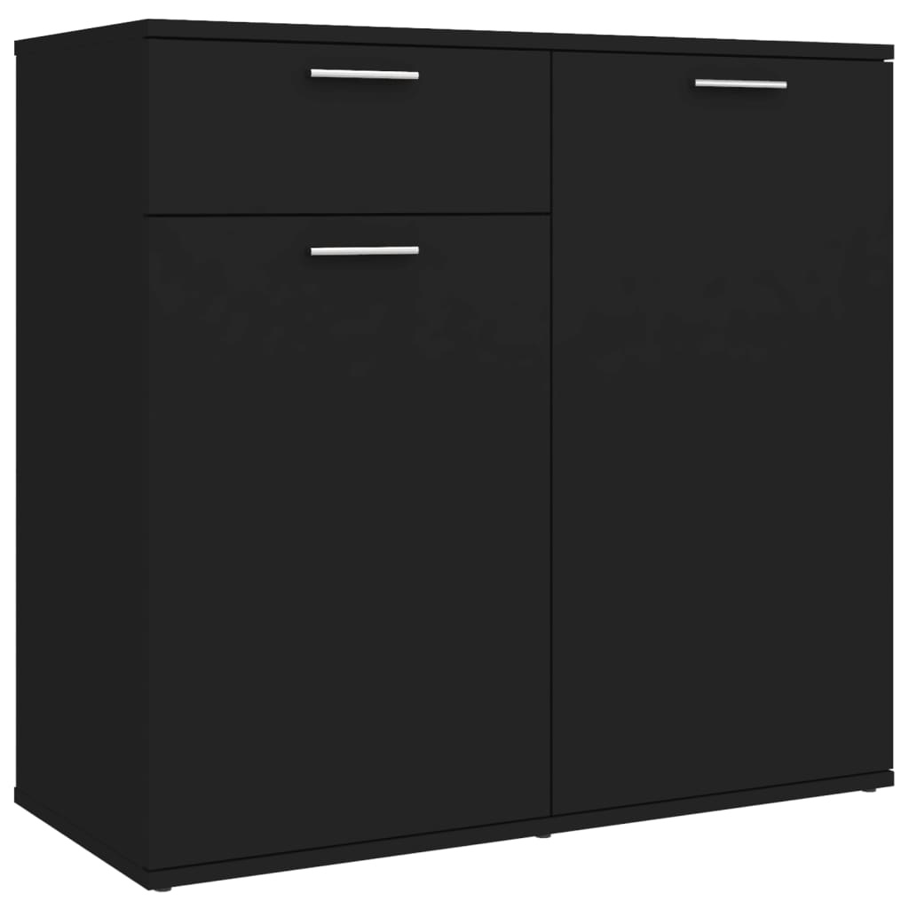 VidaXL Dressoir 80x36x75 cm spaanplaat zwart