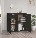 VidaXL Dressoir 80x36x75 cm spaanplaat zwart