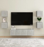 VidaXL Tv-wandmeubel 30,5x30x30 cm betongrijs