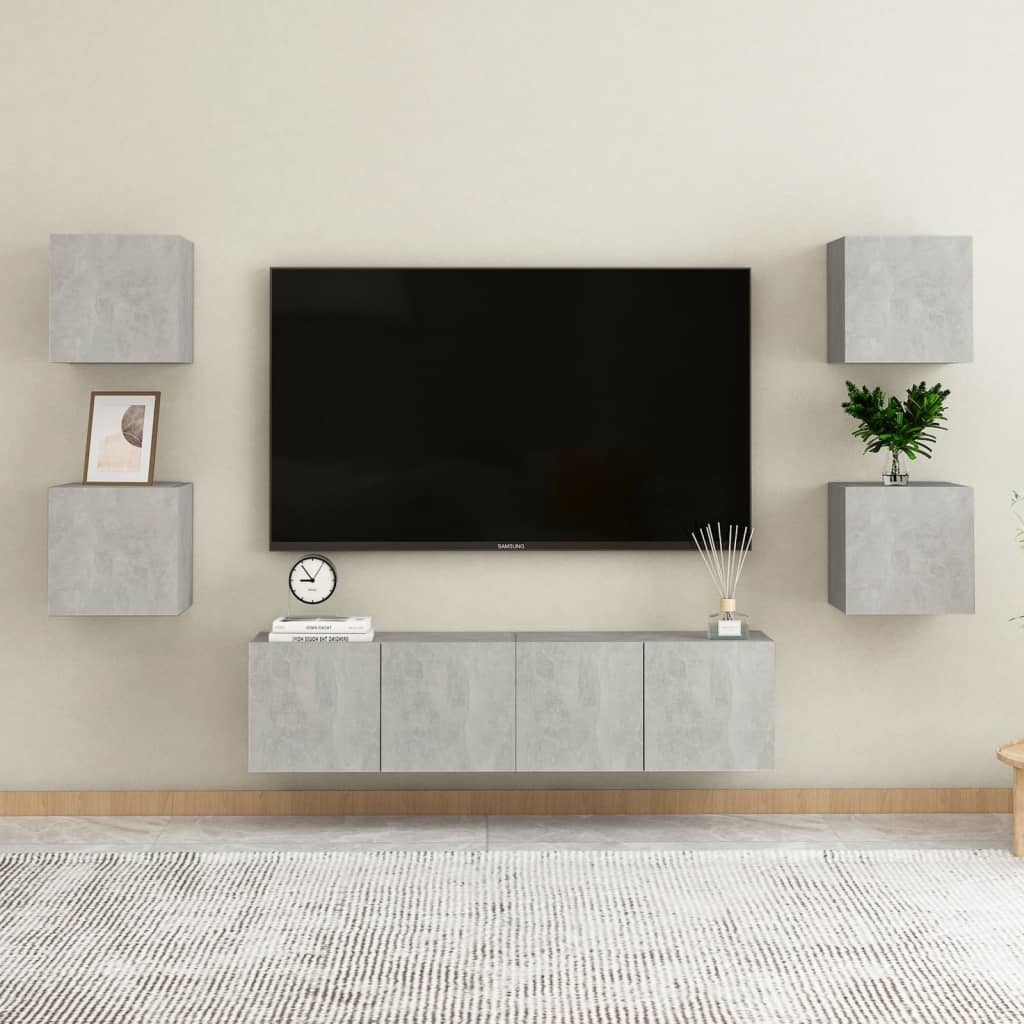 VidaXL Tv-wandmeubel 30,5x30x30 cm betongrijs