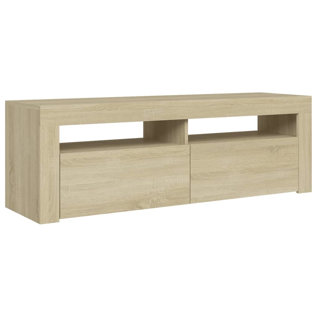 VidaXL Tv-meubel met LED-verlichting 120x35x40 cm sonoma eikenkleurig