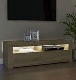 VidaXL Tv-meubel met LED-verlichting 120x35x40 cm sonoma eikenkleurig