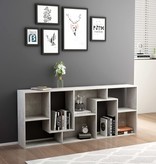 VidaXL Boekenkast 67x24x161 cm spaanplaat betongrijs