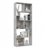 VidaXL Boekenkast 67x24x161 cm spaanplaat betongrijs