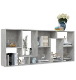 VidaXL Boekenkast 67x24x161 cm spaanplaat betongrijs