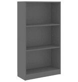 vidaXL Boekenkast met 3 schappen 60x24x109 cm bewerkt hout zwart