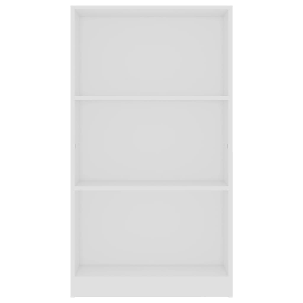 vidaXL Boekenkast met 3 schappen 60x24x109 cm bewerkt hout wit