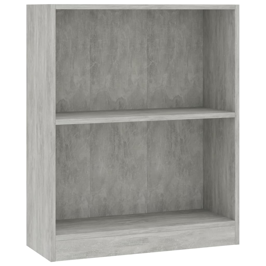 vidaXL Boekenkast 60x24x74,5 cm bewerkt hout betongrijs