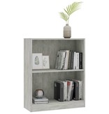 vidaXL Boekenkast 60x24x74,5 cm bewerkt hout betongrijs