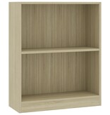 vidaXL Boekenkast 60x24x74,5 cm bewerkt hout sonoma eikenkleurig