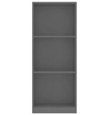 vidaXL Boekenkast met 3 schappen 40x24x108 cm bewerkt hout zwart