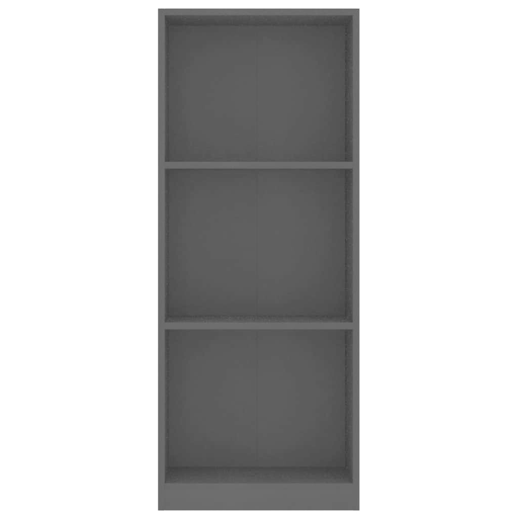 vidaXL Boekenkast met 3 schappen 40x24x108 cm bewerkt hout zwart