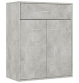 vidaXL Dressoir 60x30x75 cm spaanplaat betongrijs