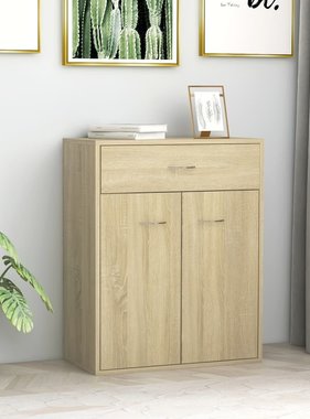 vidaXL Dressoir 60x30x75 cm spaanplaat sonoma eikenkleurig