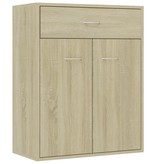 vidaXL Dressoir 60x30x75 cm spaanplaat sonoma eikenkleurig