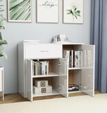 VidaXL Dressoir 88x30x70 cm bewerkt hout hoogglans wit