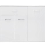 VidaXL Dressoir 88x30x70 cm bewerkt hout hoogglans wit