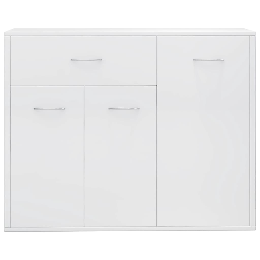 VidaXL Dressoir 88x30x70 cm bewerkt hout hoogglans wit