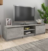 vidaXL Tv-meubel 140x40x35,5 cm bewerkt hout betongrijs