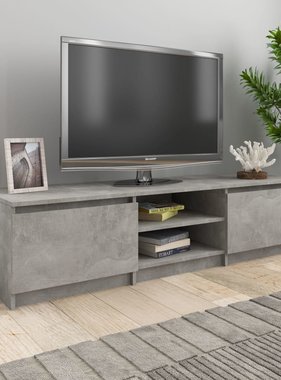 vidaXL Tv-meubel 140x40x35,5 cm bewerkt hout betongrijs