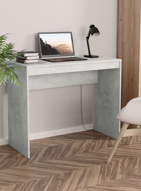 vidaXL Bureau 90x40x72 cm bewerkt hout betongrijs