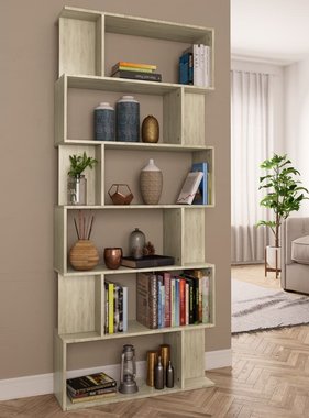 vidaXL Boekenkast/kamerscherm 80x24x192 cm spaanplaat sonoma eiken