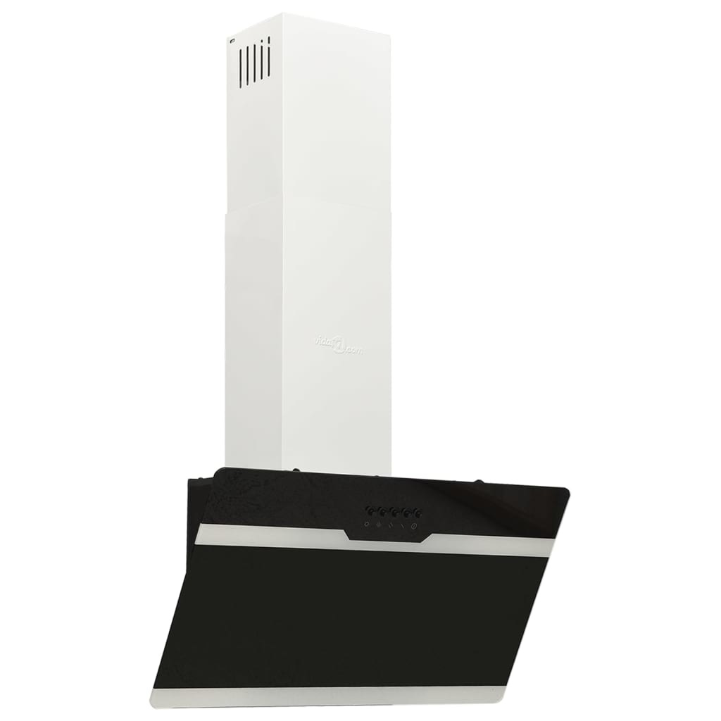 VidaXL Wandafzuigkap 60 cm staal en gehard glas zwart