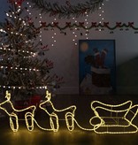 vidaXL Buitenkerstversiering rendieren en slee 576 LED's