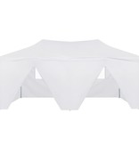 VidaXL Partytent met 4 zijwanden inklapbaar 3x6 m staal wit