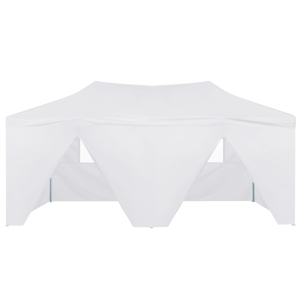 VidaXL Partytent met 4 zijwanden inklapbaar 3x6 m staal wit
