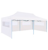 VidaXL Partytent pop-up met zijwanden 3x6 m staal wit