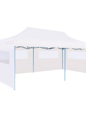 vidaXL Partytent pop-up met zijwanden 3x6 m staal wit