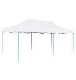 vidaXL Partytent pop-up met zijwanden 3x6 m staal wit