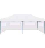 VidaXL Partytent pop-up met zijwanden 3x6 m staal wit