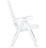 VidaXL Tuinstoelen 2 st verstelbaar kunststof wit