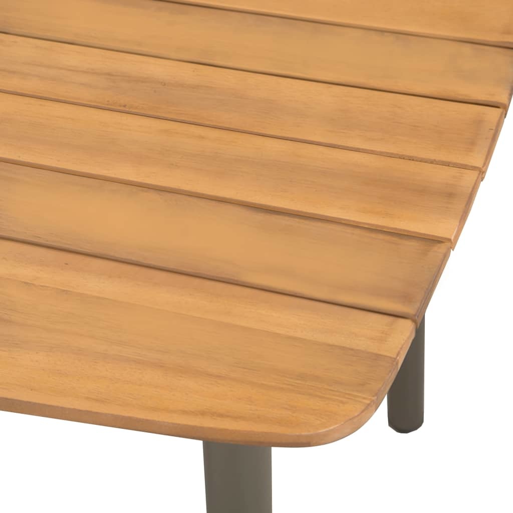 VidaXL Tuintafel 200x100x72 cm massief acaciahout en staal