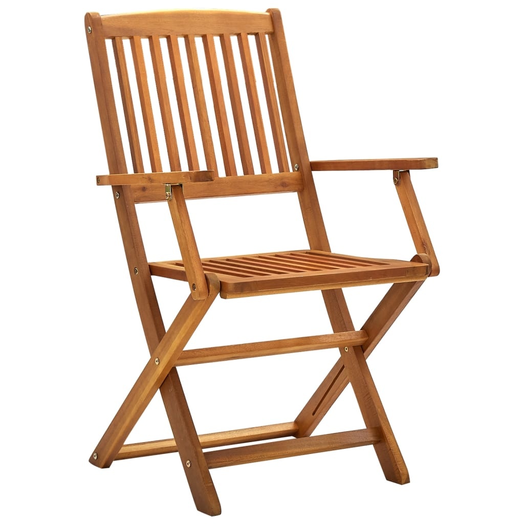 VidaXL Tuinstoelen inklapbaar 4 st massief acaciahout