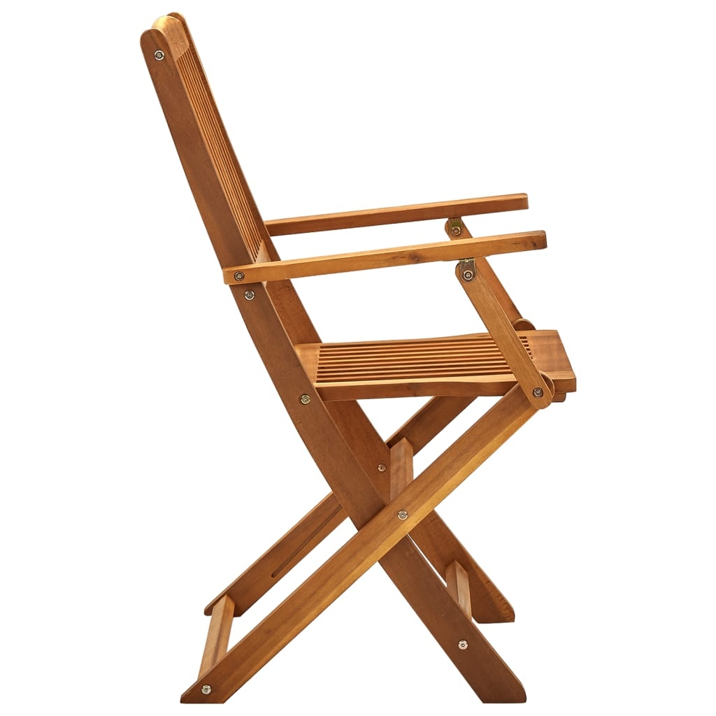 VidaXL Tuinstoelen inklapbaar 4 st massief acaciahout