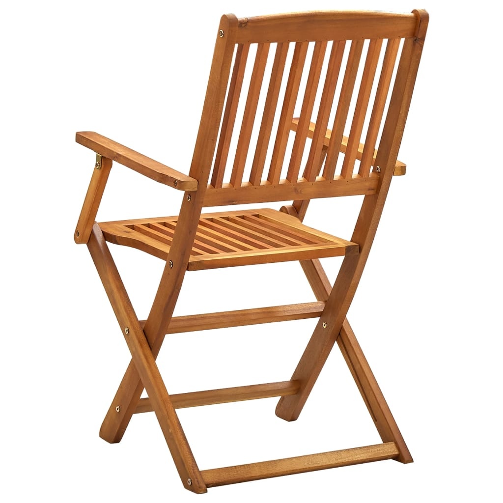 VidaXL Tuinstoelen inklapbaar 4 st massief acaciahout