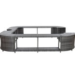 vidaXL Spa-ombouw vierkant 268x268x55 cm poly rattan grijs