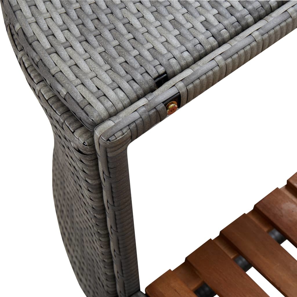 vidaXL Spa-ombouw vierkant 268x268x55 cm poly rattan grijs