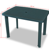 vidaXL Tuintafel 101x68x72 cm kunststof groen