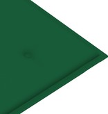 vidaXL Tuinbankkussen 100x50x3 cm groen