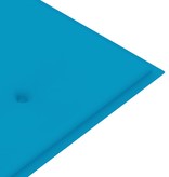 vidaXL Tuinbankkussen 120x50x3 cm blauw