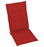 vidaXL Tuinstoelkussens 4 st 120x50x3 cm rood