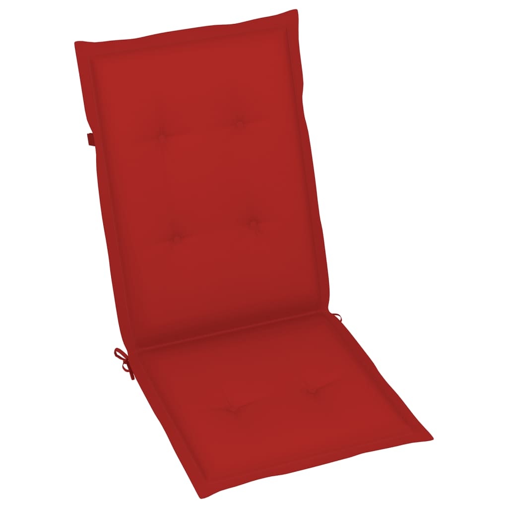 vidaXL Tuinstoelkussens 4 st 120x50x3 cm rood