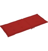 vidaXL Tuinstoelkussens 4 st 120x50x3 cm rood